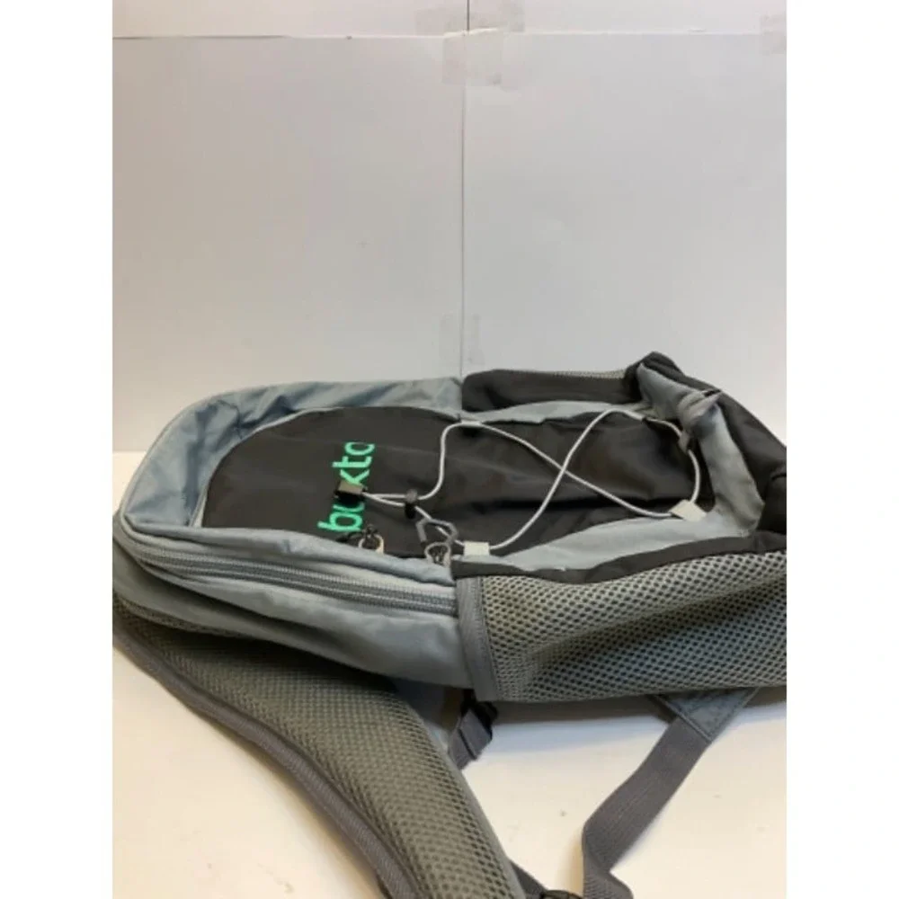 Buxton Backpack Unisex Grey Black Green Excellent Bungee‎ Mesh Pockets Padded